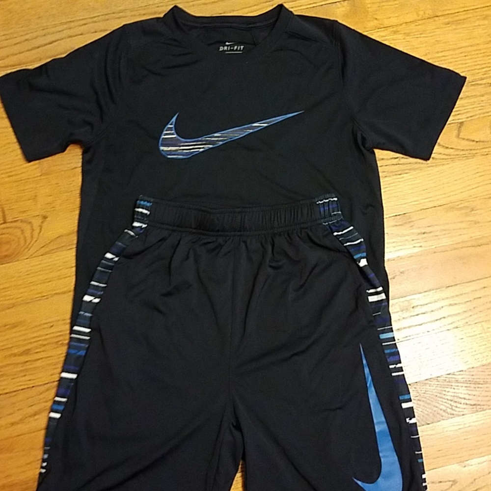 Boys NIKE dri-fit shirt and shorts